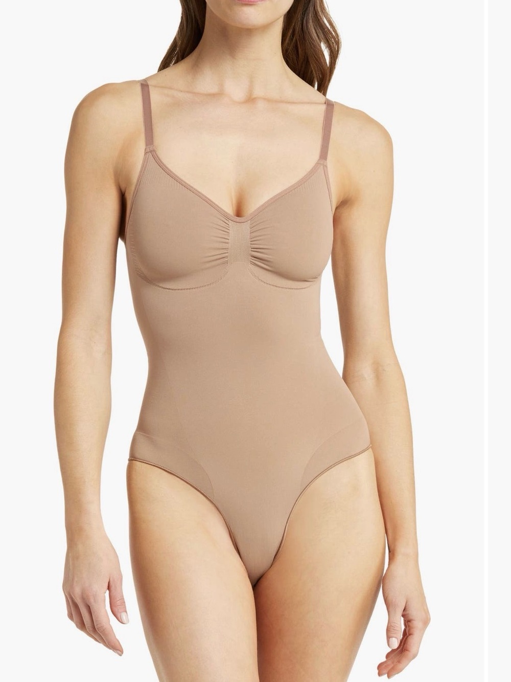 SKIMS Sculpting Bodysuit in Nude Tan